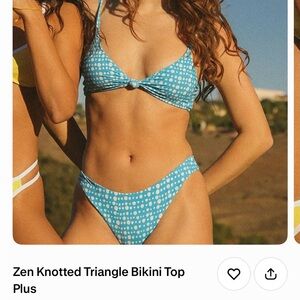 Dippin' Daisy's Blue Polka Dot Knot-Front Bikini